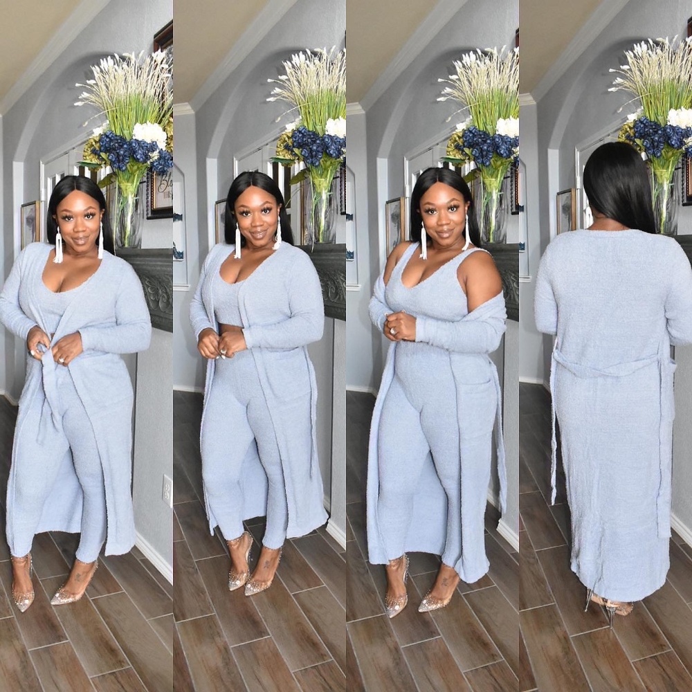 Chambray terry cloth 3 piece set